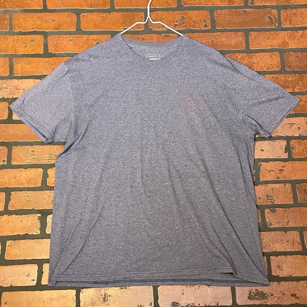 Quiksilver Men's‎ Blue Red Logo T-Shirt Surf Skater Beach Graphic Tee Top